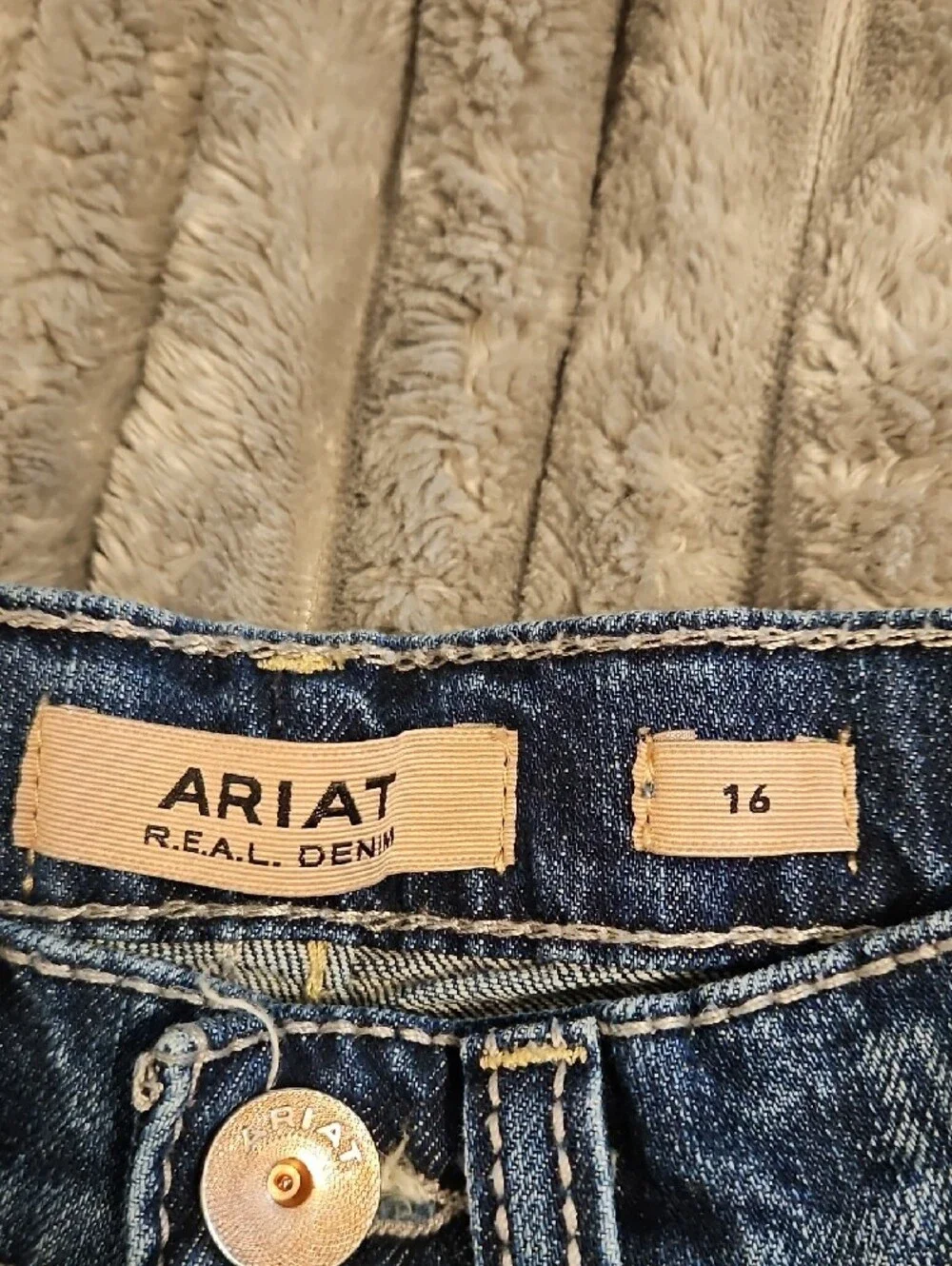 Ariat Kids Blue Denim Jeans with Contrast Stitching